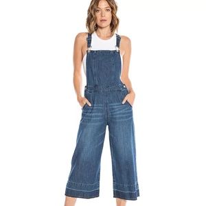 Juicy Couture Easy Overalls Denim Jumper Romper Medium Cropped Wide Leg
